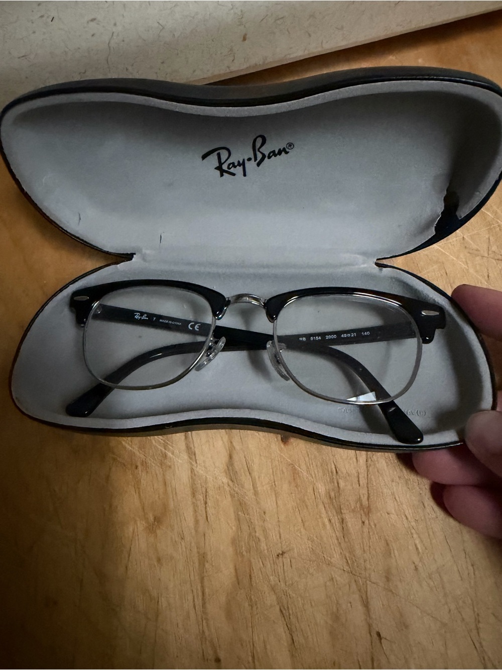 Black and Silver Semi-Rim Clubmaster Eyeglasses